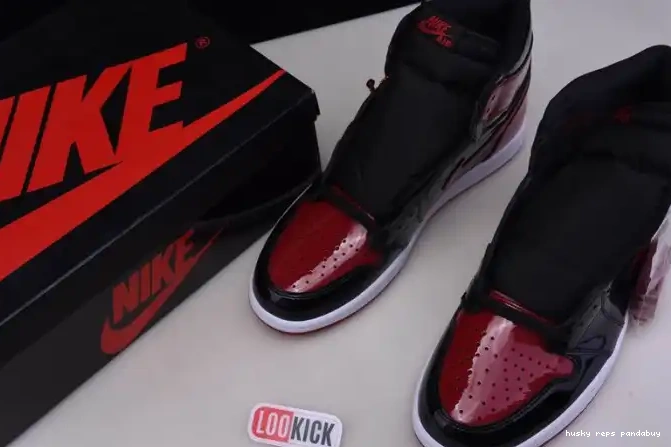 Rep Husky 555088-063 Jordan Air 1 OG Patent High Bred 0413